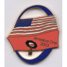 America One USA Flag 2003 Gold